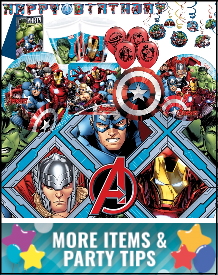 Marvel Avengers Party Supplies, Decorations, Balloons and Ideas
